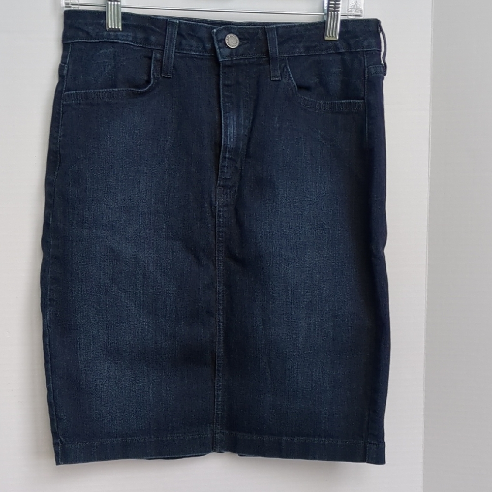 Blue Knee-Length Pencil Skirt for Work